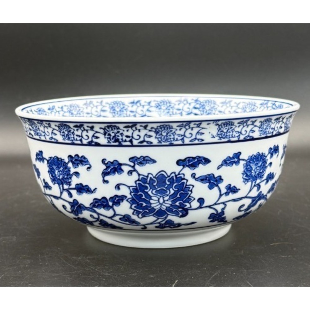 Pier 1 Imports Tang Noodle Bowl Blue & White Floral Discontinued Porcelain Rare